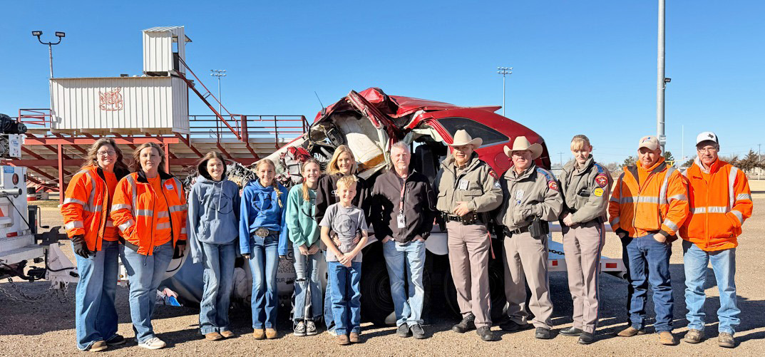 SILVERTON SAFETY Representatives of the TXDOT Childress office visited Silverton ISD last week to provide a hands-on safety demonstration. | TXDOT PHOTO