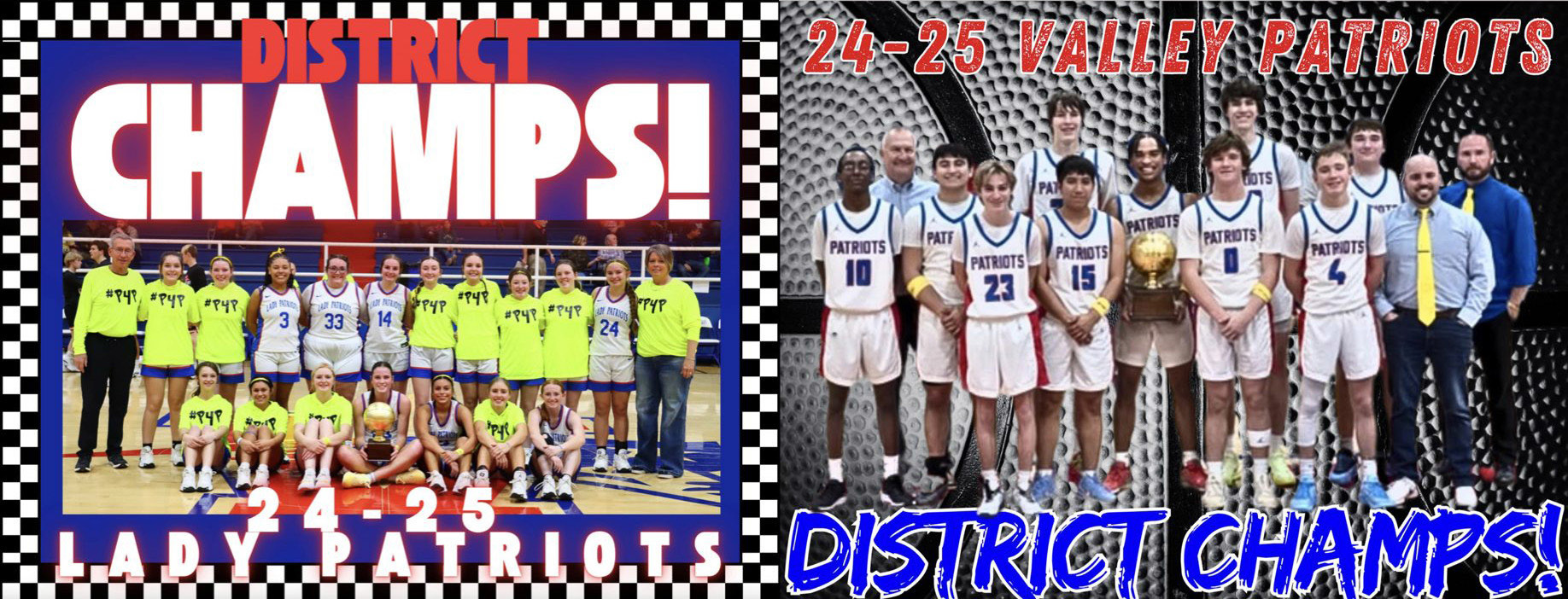 VALLEY WINS Both the Valley girls and the Valley boys won their District 8-1A championships earlier this month. The girls won their bi-district playoff Monday, and the boys play their bi-district game this coming Monday. | COURTESY PHOTOS