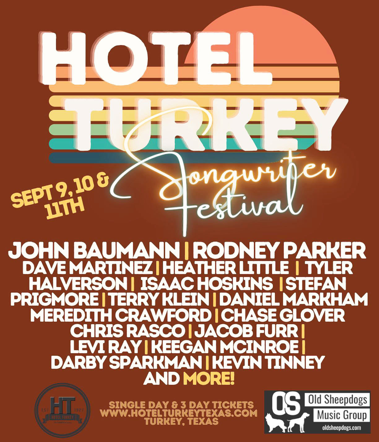 Hotel Turkey to hold Songwriter Festival Sept. 9-11