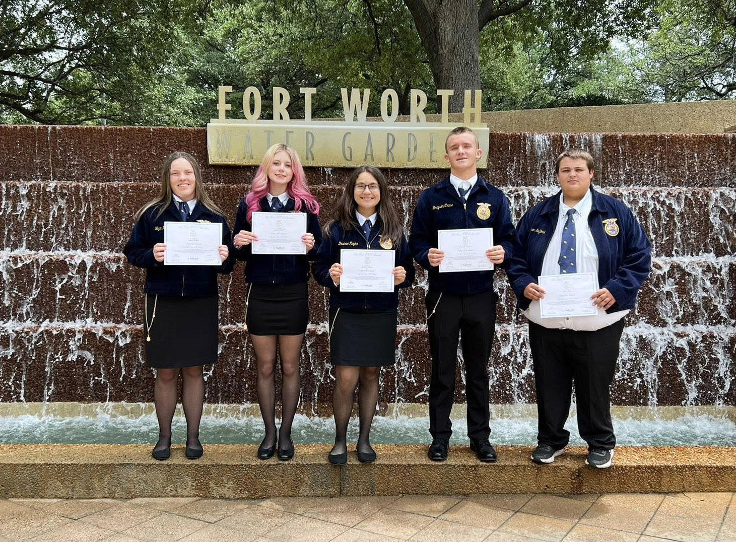 Logan House, Hazel Lloyd, DesireeReyes,CarsonTucker,andJohnPiggreceivedtheirLonestar Degrees while attending the 97th Annual State FFA Convention. | COURTESY PHOTO