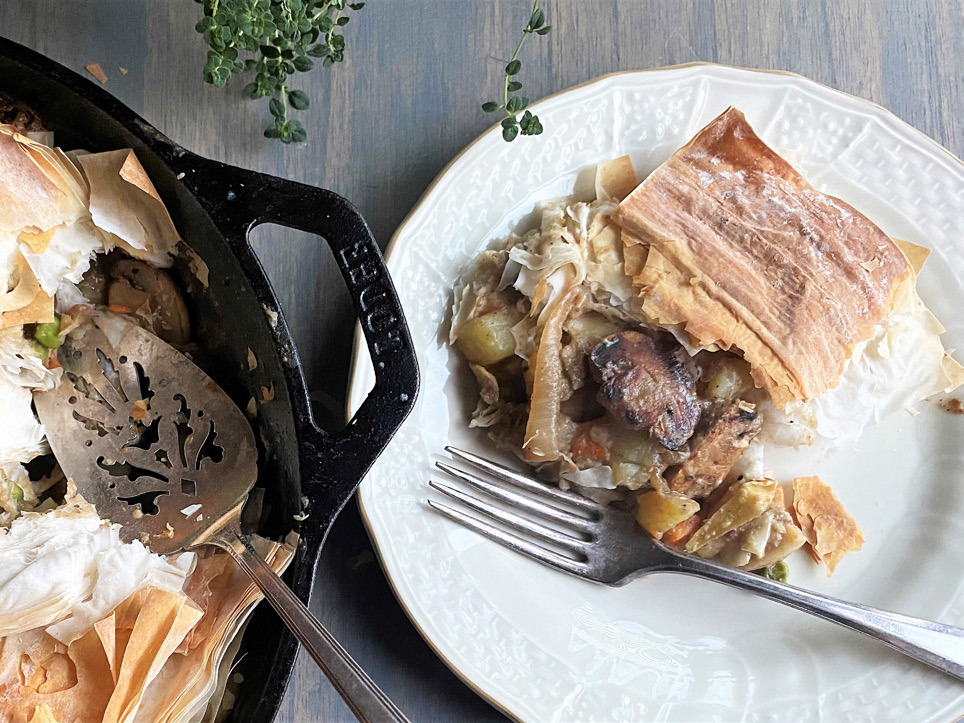 POT PIE Vegetable pot pie can take the chill off a winter night. | ANGELINA LARUE PHOTO