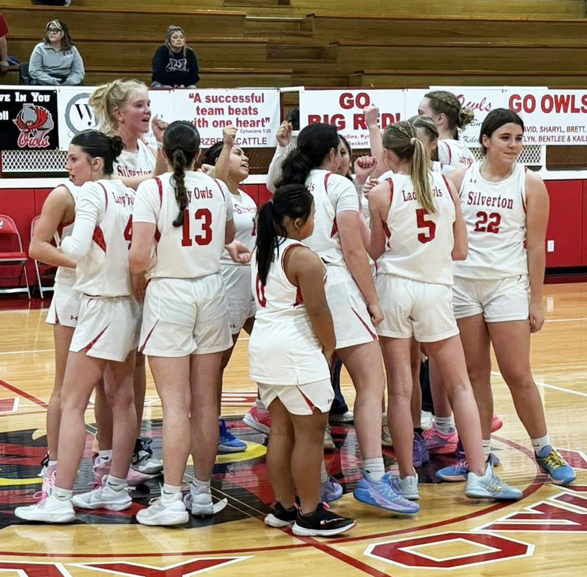 LADYOWLSWIN On Friday, Jan 9, 2026, the Silverton varsity girls basketball team won their game against Hart High School by a score of 46-24. | COURTESY PHOTO