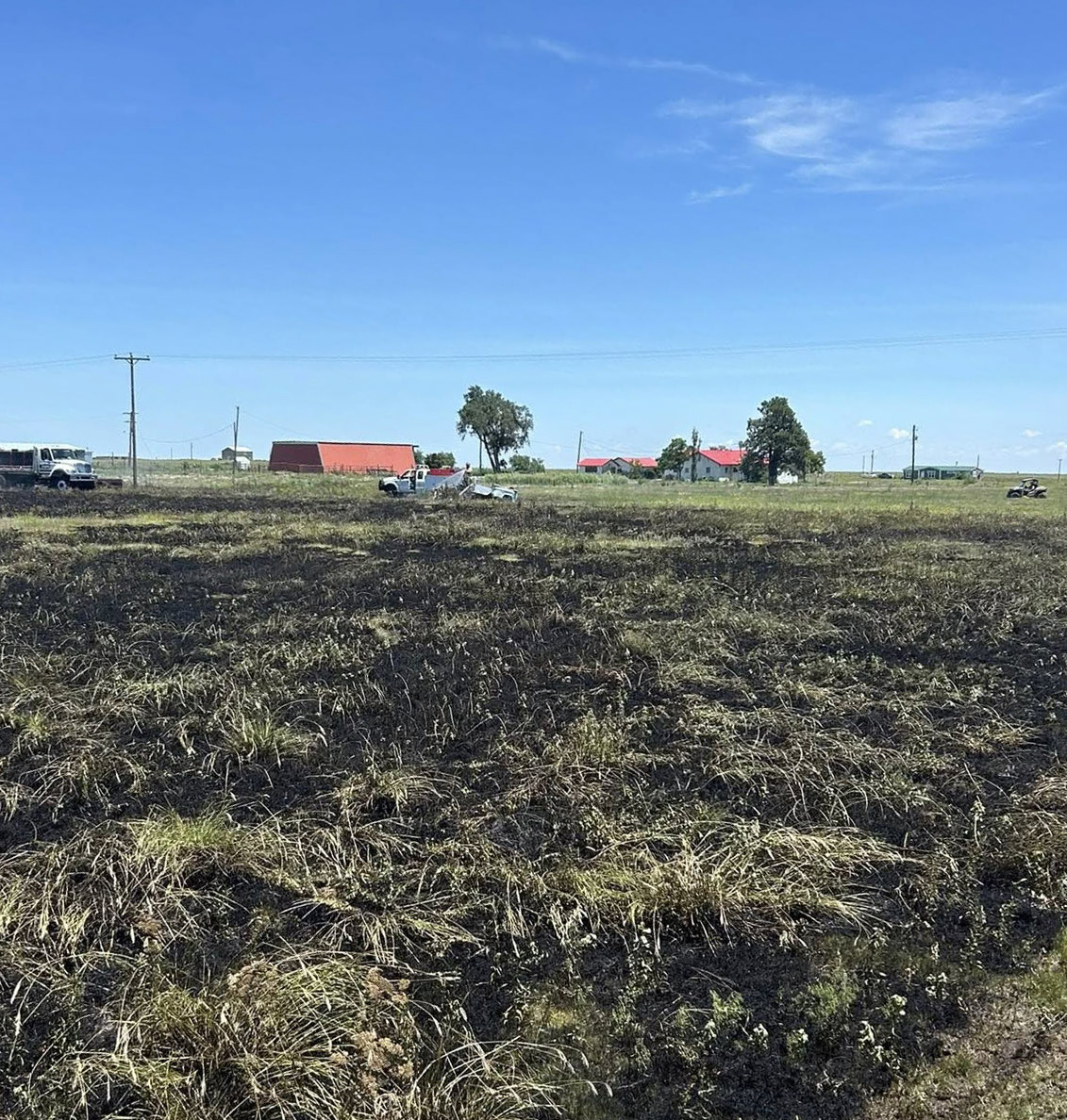 A GRASS FIRE outside of Silverton Sunday afternoon was quickly contained. | COURTESU PHOTO