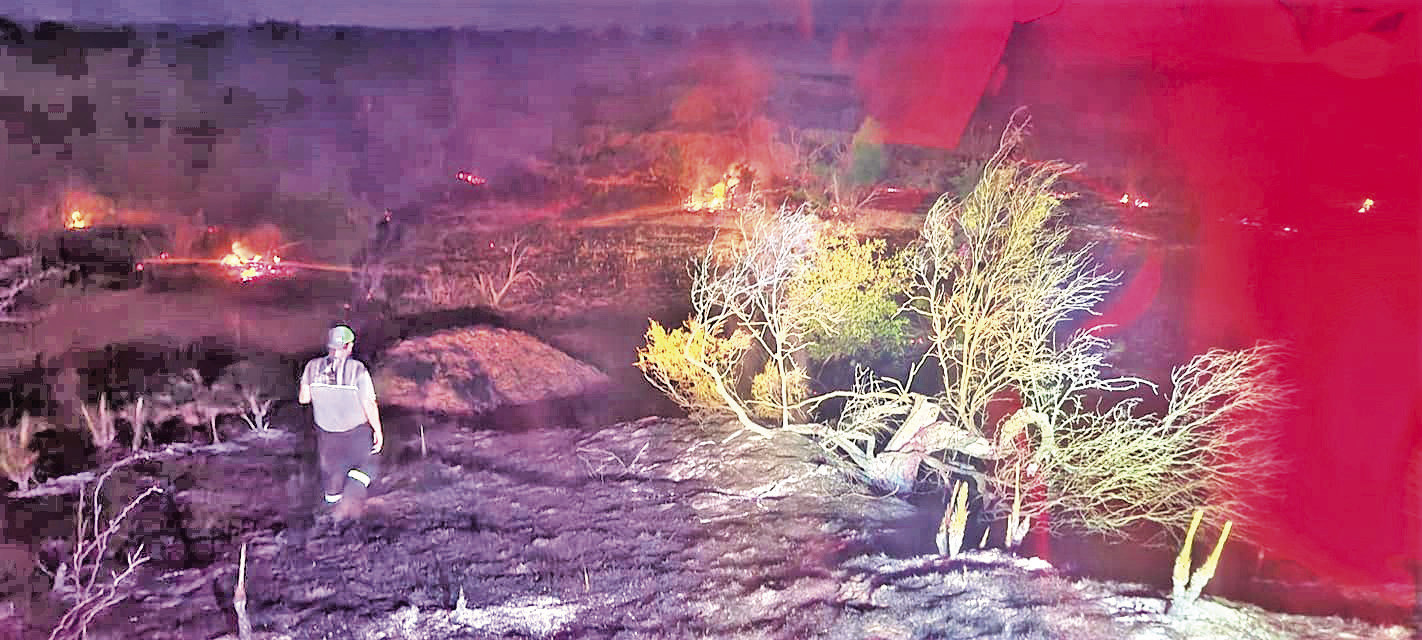 TELL FIRE Caprock Country first responders, including fire departments fromMatador,TurkeyandMemphis, the Hall County Sheriff’s Office and theTexas A&amp;M Forest Service, came together last Thursday night to extinguish a fire near Tell, Texas. | COURTESY PHOTO