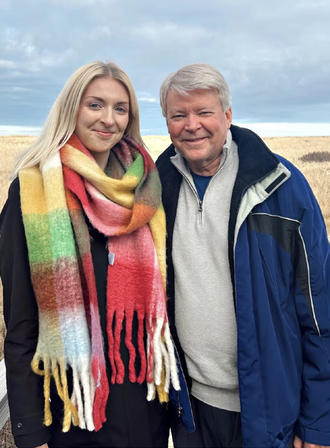 LUBBOCK’S KEITH WILLIAMS, a former KAMC news anchor, pictured with his daughter Emma Williams, died following a bison attack at Caprock CanyonStatePark. | COURTESY PHOTO