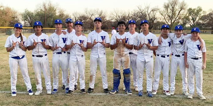 VALLEYWINS Fresh off a state championship basketball season, the Valley Patriots baseball team won their season opener versus Roby 19-15 in a come-from-behind victory last week. | COURTESY PHOTO