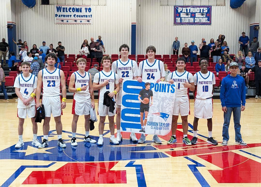 DUNKS ON DUNKS FOR 1000 Valley sophomore Corbin Taylor secured his 1,000-point milestone during the Caprock Tournament over Christmas break, most likely in the form of a dunk. | COURTESY PHOTO &amp; DEY LANE