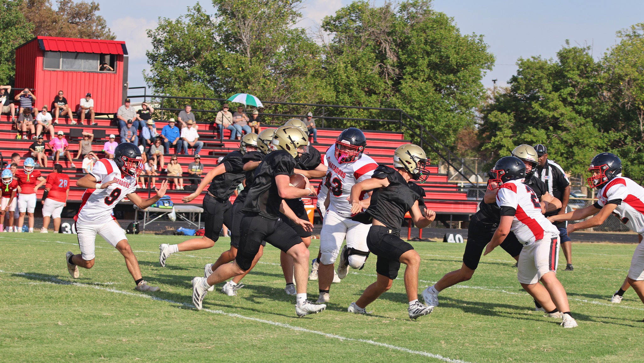 The Motley County Matadors faced the reigning State champion Jayton Jaybirds in a scrimmage last week. | COURTESY PHOTO