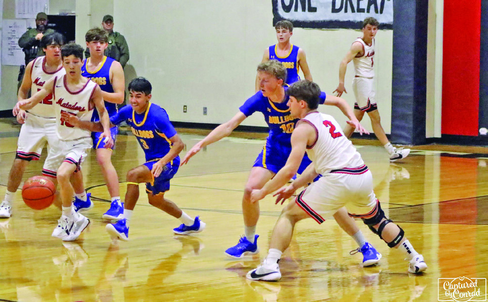 MATS WIN The Motley County varsity boys basketball team defeated Spur last week 48-45 on the road for a district win. | CAPTURED BY CONRAD PHOTO