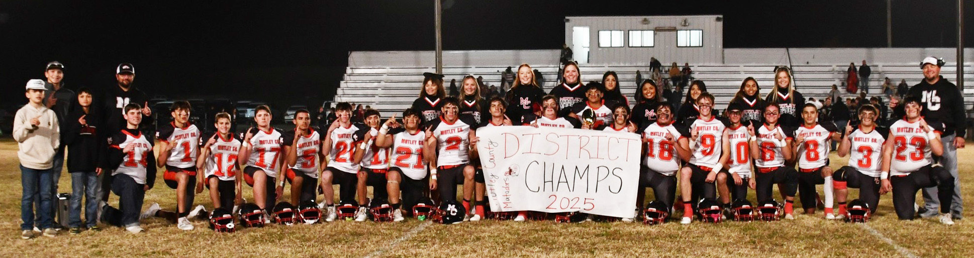 DISTRICT CHAMPS The Motley County Matadors won the district 2-1A football championship last week and will face Follett Friday, Nov. 15 in White Deer at 7 p.m. | COURTESY PHOTO