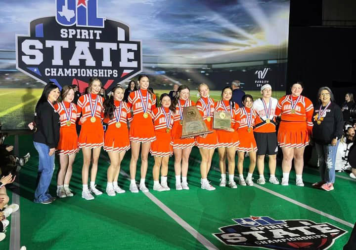 3RD IN STATE The Paducah Dragons cheer squad placed 3rd overall in the 2024 UIL Spirit State Championship and 1st in Crowd Leading Cheer at the State Cheer Competition in Fort Worth. Congratulations go to the cheerleaders as well as their sponsors Sophie Garibaldi, Courtney Canales andTate Hutchinson. | COURTESY PHOTO