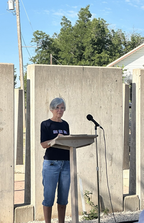 Motley Co. resident Barkley inspires crowd with patriotic remarks