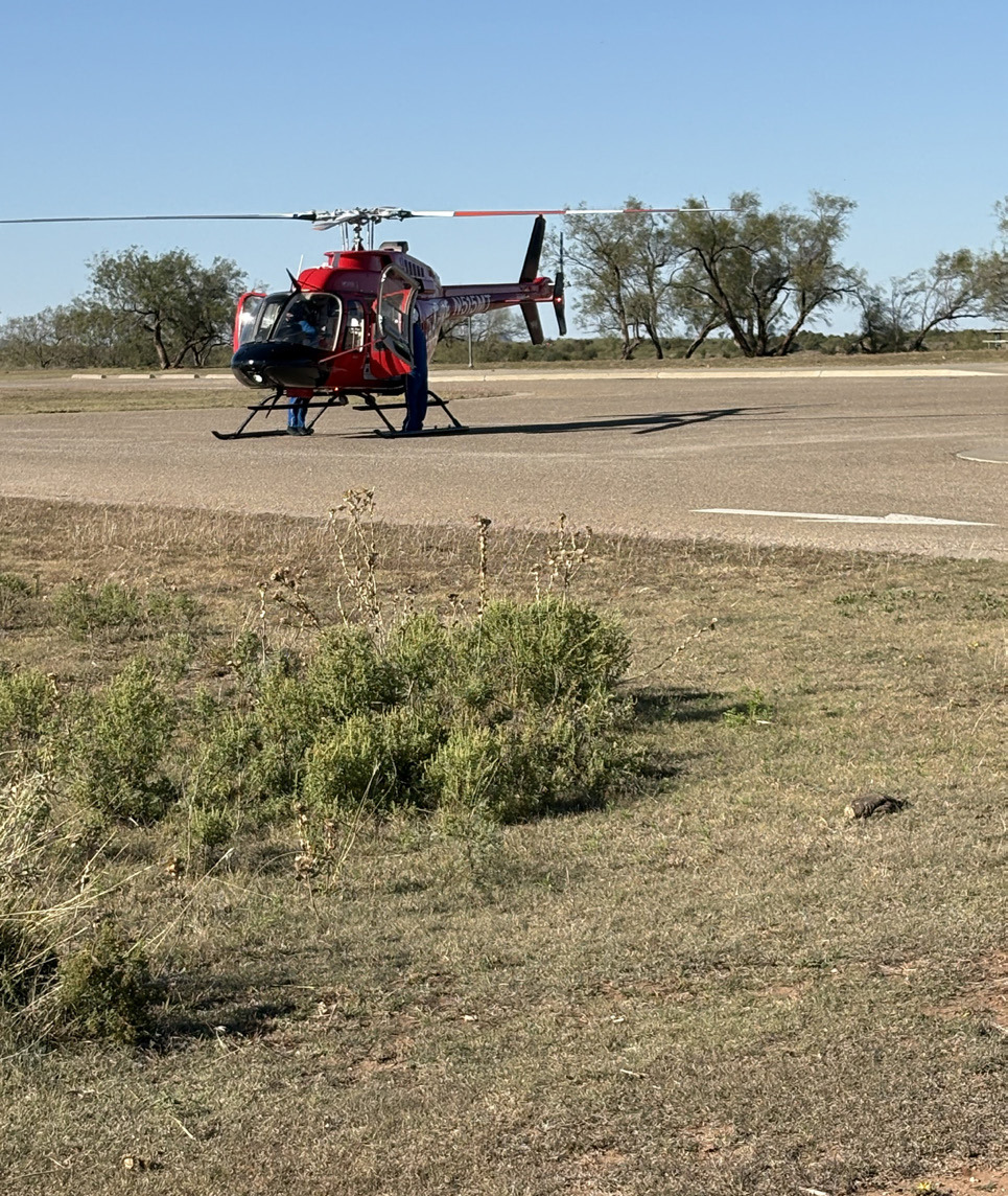 AIRLIFTED FROM CCSP An individual was airlifted from Caprock Canyon State Park Sunday afternoon after a vehicle rollover inside the park. | COURTESY PHOTOS