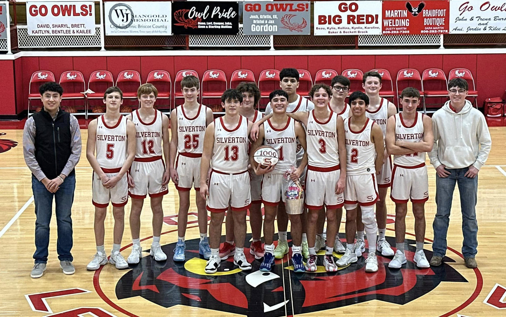 MILESTONEHONORED Silverton’s Zaden Ortiz, a junior, was recognized last week for the milestone of scoring 1,000 career points in basketball. | COURTESY PHOTO