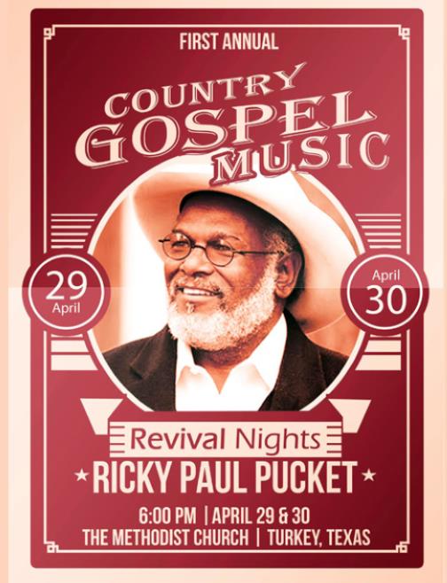 Gospel singer Ricky Puckett to