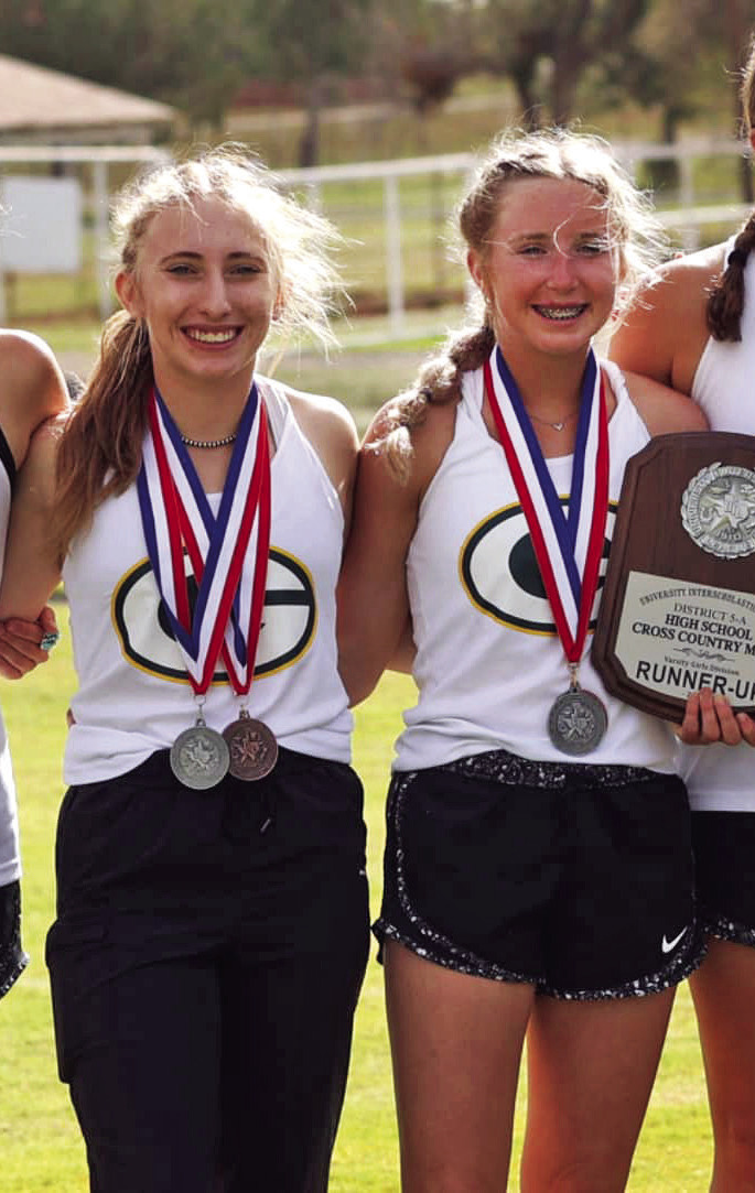 Congratulations go to Guthrie XC athletes Jaydee Foster (12th place) and Lyndee Foster (14th place). Round Rock, here they come! | COURTESY PHOTO