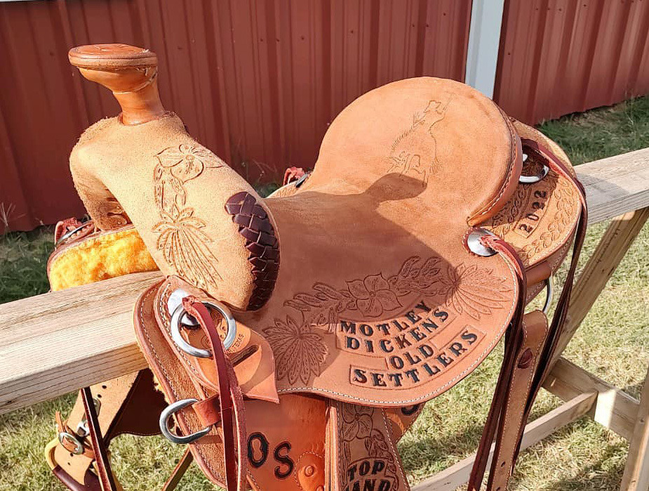 SADDLE SURE “I never had a class” in saddle making, said craftsman Will Burgess.“I learned from my buddy and would go visit with the old saddle makers and learn from them. In the beginning, I would go to horse sales, and buy saddles, and tear them apart to see how they were made.” | COURTESYPHOTO