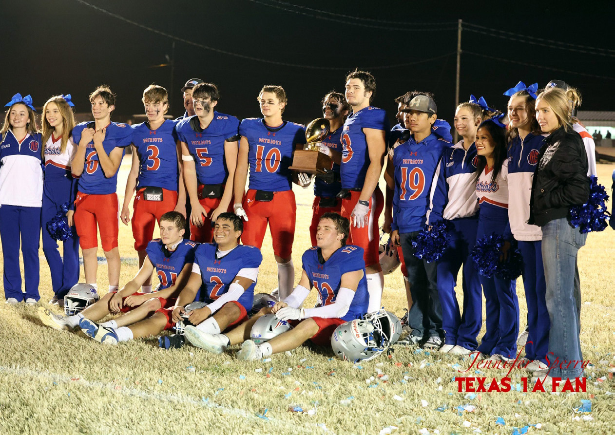 DISTRICT CHAMPS The Valley Patriots won the district 5-1A football title last week and will face Northside Thursday, Nov. 13 in the bi-district playoff in Crowell at 6 p.m. | COURTESY PHOTO