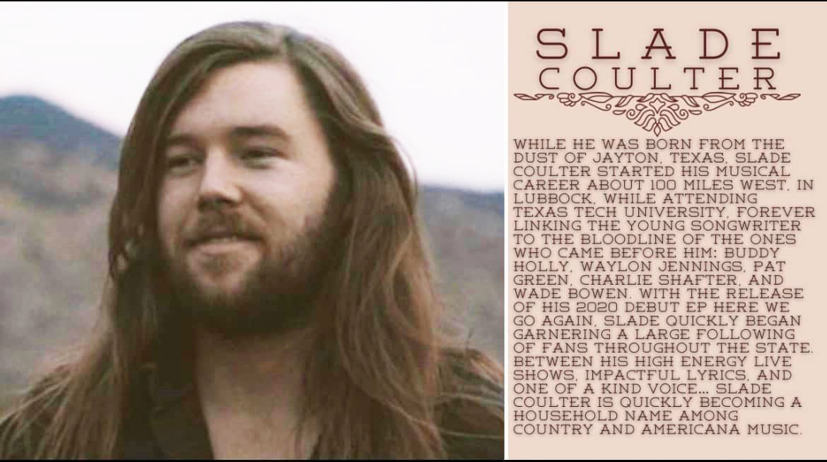 FOOTHILLS HEADLINER Slade Coulter, one of the hottest new acts on the country/rock scene will be the headliner at Foothills Celebration October 15 in Matador. | COURTESY GRAPHIC