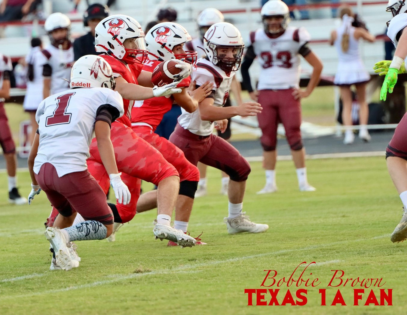 WET CONDITIONS on the field played havoc with the Owls’ best efforts, as the Vernon Northside Indians squeezes by them for the win Thursday night. | COURTESY PHOTO