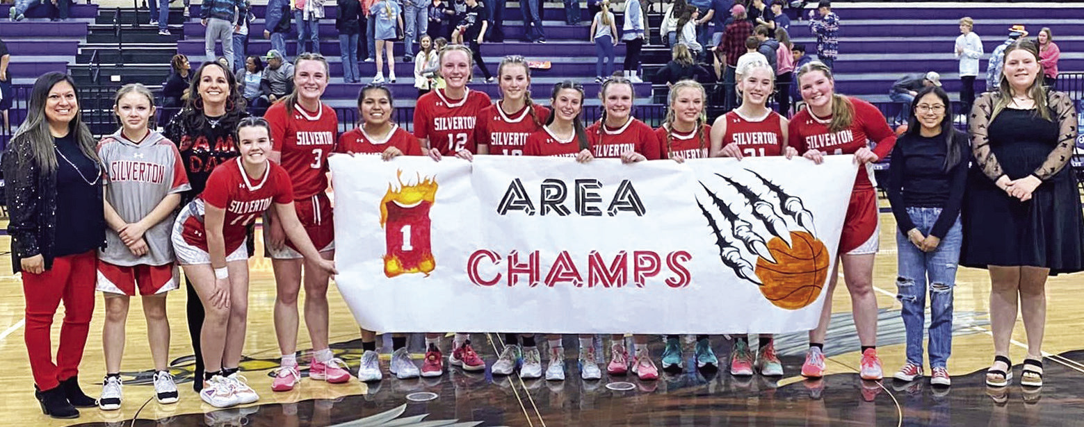 SILVERTON AREA CHAMPS The Silverton Lady Owls defeated Wildorado 54-31 to win the Area championship at Canyon Thursday night. | COURTESY PHOTO