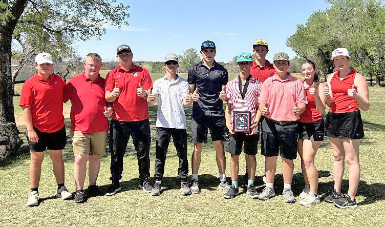 The Motley County boys were runners-up at the Roaring Springs invitational. Rylen Bingham was 1st-place medalist. | COURTESY PHOTO