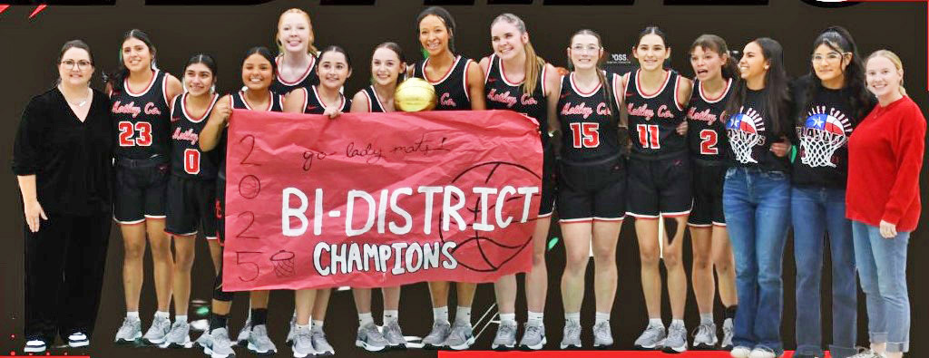 BI-DISTRICT CHAMPS The Motley County Lady Matadors defeated Petersburg 37-35 last week to become the 2024–25 bi-district champions. Their playoff run ended Friday night when #12 Whitharral topped Motley County 65-26.