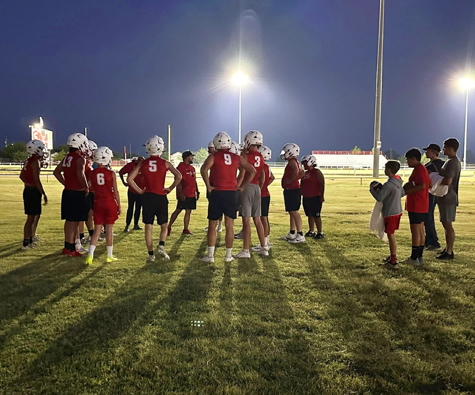 FOOTBALL UNDERWAY This week marks the beginning of all Caprock Country schools getting ready for six-man football. Right noweveryteamis0-0,andawholeseasonofpotentialawaitsthem. Early Monday morning, the Silverton Owls started their journey toward this year’s legacy. | COURTESY PHOTO