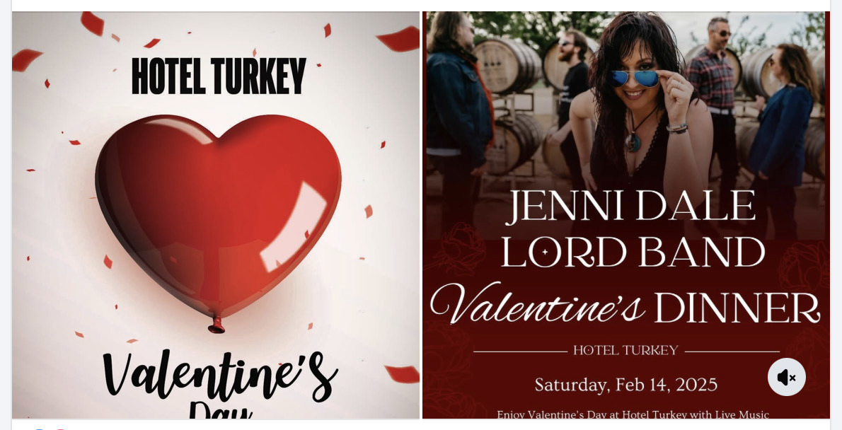 Jenni Dale Lord will be performing Full Band on a night that will be filled with amazing drink and food specials, according to our friends at the Hotel Turkey This is a free show, but purchasing a table reservation is highly recommended, staff said. Call at (806) 423-1151 or visit www.hotelturkeytexas. com/live-music to reserve. | HOTEL TURKEY FACEBOOK