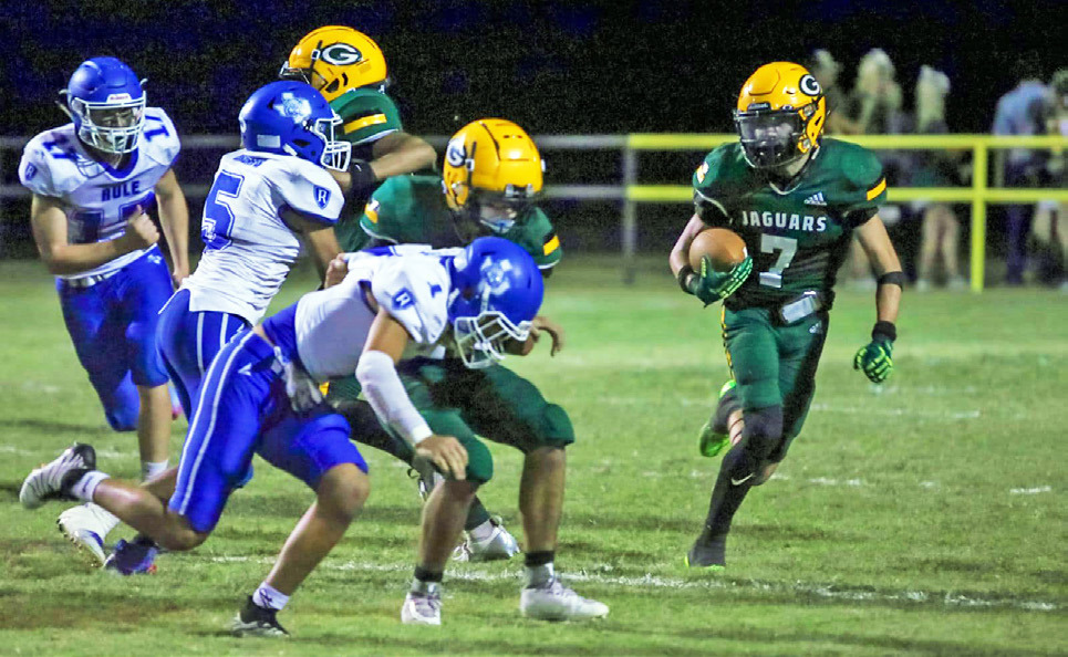 The Guthrie Jaguars were victorious 64–47 over the Rule Bobcats before their Homecoming crowd Friday night. | COURTESY PHOTO