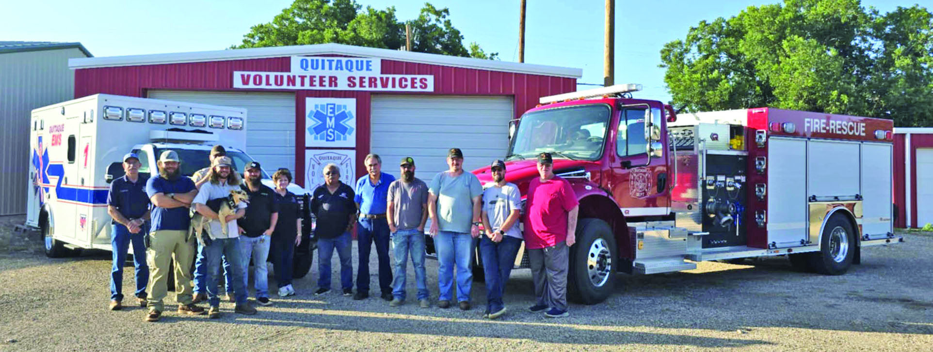 NEW AMBULANCE AND FIRE ENGINE for the Quitaque Volunteer EMS and Fire Department were delivered in July. See more photos on page 4. | PHOTOS BY KODIE FAIRCHILD AND RACHEL FARLEY