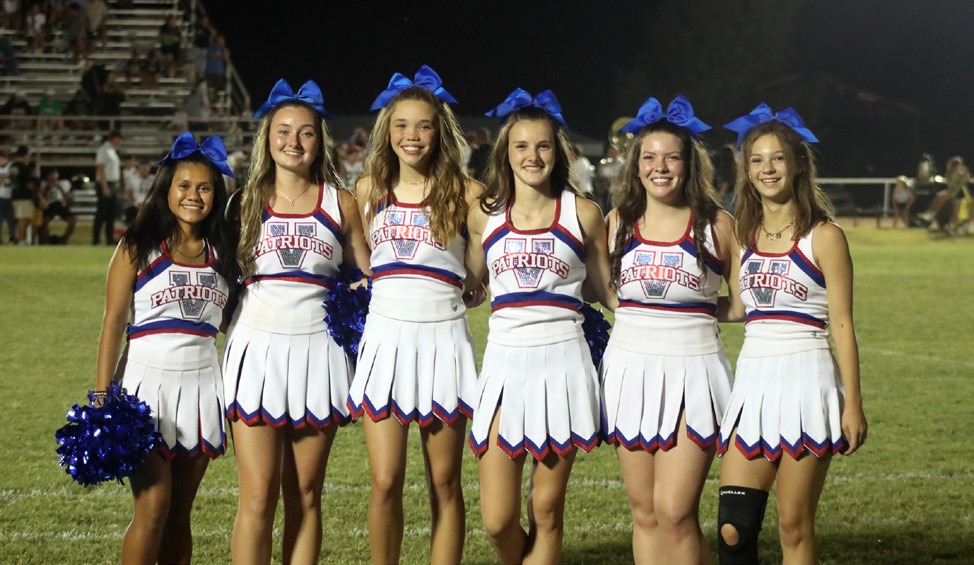 TheValley Patriots cheerleaders were on hand last week to cheer their varsity football team in a challenging game against the State champion, Jayton Jaybirds. | COURTESY PHOTO