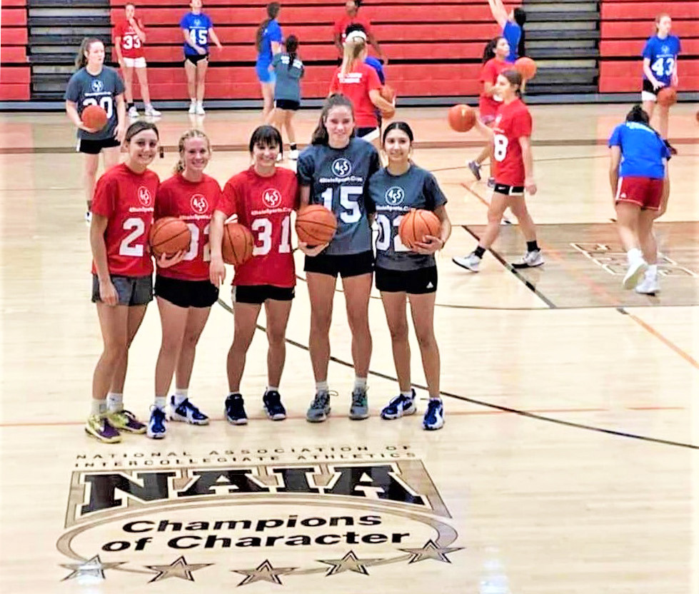 VALLEYGIRLS Several girls’basketball players fromValley School competed in the Mid-America Christian University College Exposure Combine on Saturday in Oklahoma City. College coaches from across the country were on hand to see the competing players. | COURTESY PHOTO