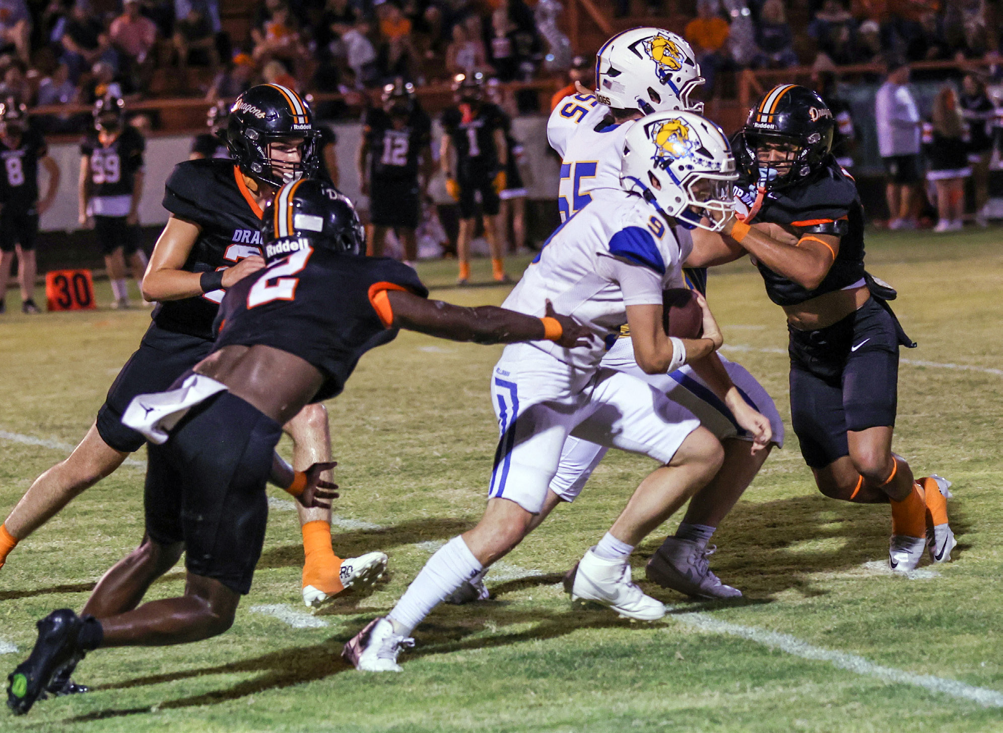 HOMECOMING WIN The Paducah Dragons varsity football team defeated the Spur Bulldogs with a final score of 55-0 on September 25, 2026. | ROPER HOWELL PHOTO