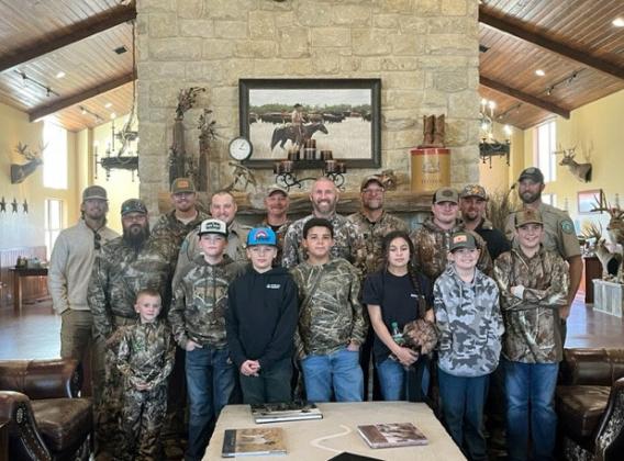 YOUTH HUNT Matador Ranch hosted a youth hunt the weekend of January 16. Game warden Matthew Cruse and Matador Ranch wildlife manager Les Woolsey coordinated the event, and area game wardens took the young people on the hunt. The youth learned hunting safety, laws, how to field dress, how to tag an animal and more. | COURTESY PHOTOS