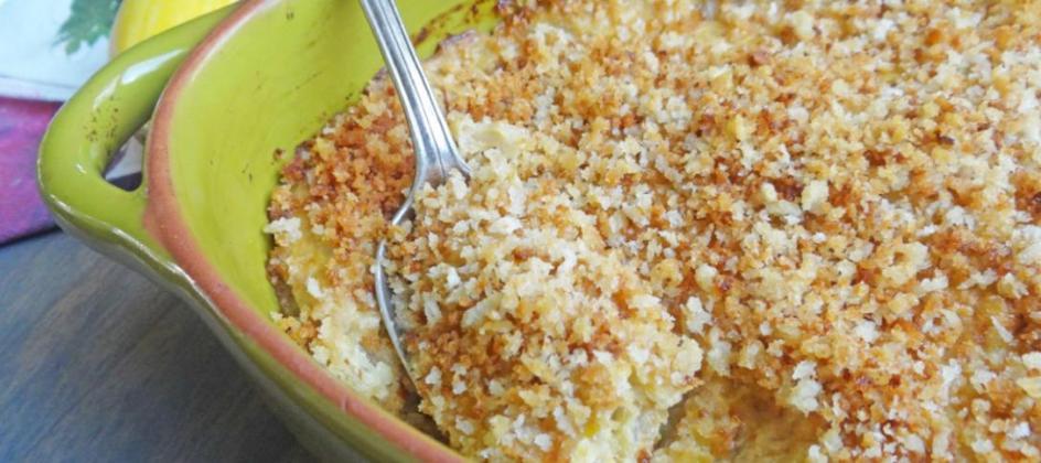 TASTE OF SUMMER Yellow squash, crookneck squash, or summer squash can be prepared in a casserole with egg, onions, cheese, and toasted panko crumbs—an even a dash of green chiles for a bit of heat. | ANGELINA LARUE