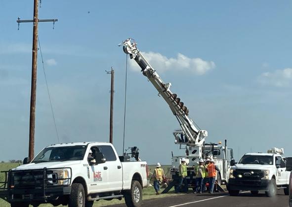 Repair crews arrived soon after the storm passed through and worked through the night and following day to restore power to Matador.