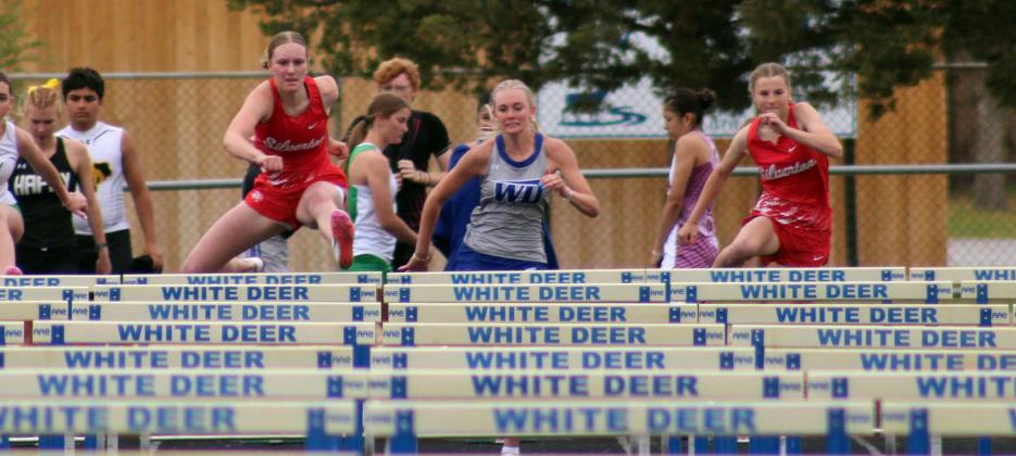NO FOOLIN’ On April 1, track teams from Booker, Clarendon, Claude, Follet, Groom, Happy, Hart, Lefors, McLean, Miami, Shamrock, Silverton and White Deer met to compete at Buck Stadium in White Deer. | COURTESY PHOTOS