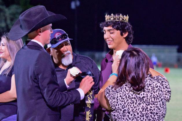 2025 HOCO KING Senior Ivan Gonzalez was crowned Paducah’s Homecoming King by the 2024 King, Jett Parks during Friday night’s game. | SHERI BATY PHOTO