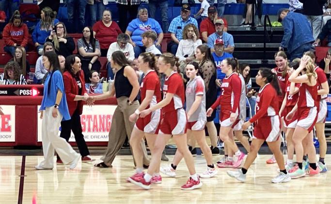 PLAYOFF BOUND The Silverton Lady Owls are the district runner-up in 2-1A and are headed to the playoffs. They defeated Claude on the road 46-35 to win their final district game and finished 8-2 in district, losing only to the #1 team in the state, Valley, twice. On the season so far, they are 21-5 and were to face Fort Elliott Monday in Childress. | COURTESY PHOTOS