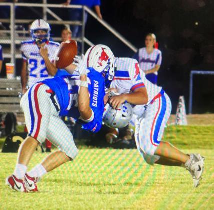 HOCO WIN After playing one of the toughest non-district schedules around, the Valley Patriots roared back into district contention Friday night with a hometown, Homecoming victory over the Claude Mustangs 59-12. | SHADI BUCHANAN PHOTO