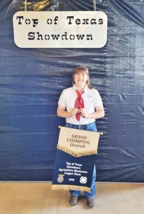 Lindee Miller wins Top of Texas FFA honors