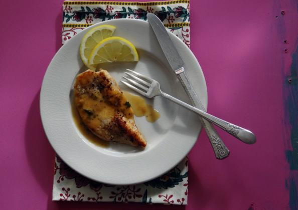 WITHSUCHALIGHTSUMMERMEAL of salad and sautéed chicken, you’ll have plenty of room left for a slice of that cake or another favorite dessert! | ANGELINA LaRUE PHOTO
