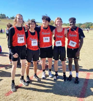 CROSS COUNTRY Congratulations to thePaducah Dragons who qualified for and represented Paducah at the Regional Cross Country Meet in Lubbock last week. From left are Thayne Detwiler, Jacob Ferguson, J Angeles, Cord Piper and Jakyen Wright, | COURTESY PHOTO