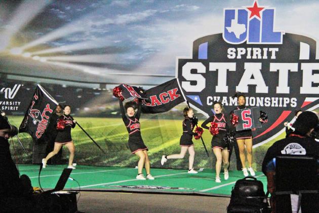 The Motley cheerleaders competed last week at the State Cheer competition in Fort Worth. | COURTESY PHOTO
