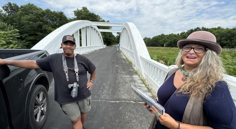 ATTHE MARSH ARCH BRIDGE in Riverton, Kansas, photographers Rick Pulley and Tammy Roberts took advantage of the scenic spot for some publicity takes. Pulley, also a musician, supports a veterans project called Bands &amp;lt;4&amp;gt; Brothers | THE TEXAS SPUR