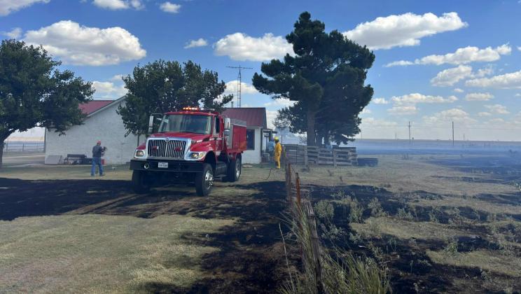 TULE FIRE THREATENS HOME The Silverton VFD, family and friends stopped what they were doing to help defend the home of Molly Forman from the blazes of the Tule Fire on Saturday, Oct 3. | COURTESY PHOTO BY MOLLY FORMAN