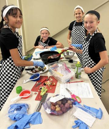 FOOD CHALLENGE WINNERS Congratulations go to the Briscoe County 4-H Food Challenge teams on their Tri-State awards, including these teams: Pina Coladas: Bristol Gordon, BrynleeToler, Julie Acevedo and Jenna Rhoderick, with 3rd place; Nacho Average Chefs:KynlieBrock,RessyForman,AliWilso;andEmeryAdamswith 2nd place; Kitchen Cuties: Bailey Henderson, Maisy Forman, Kollins Brock and Kinley Rhoderick with 1st place. | COURTESY PHOTOS