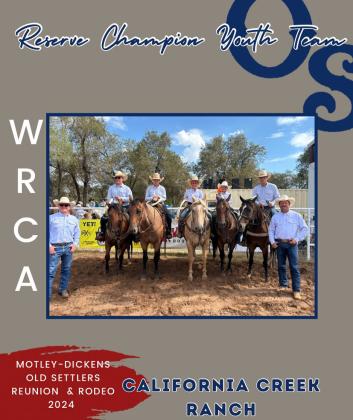 Reserve Champion Youth Team, California Creek Ranch