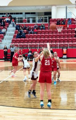 LADY OWLS END SEASON during the Bi-District playoff game Monday night, Feb. 10, losing to the Texline Tornadoes 19-51. | KODIE FAIRCHILD